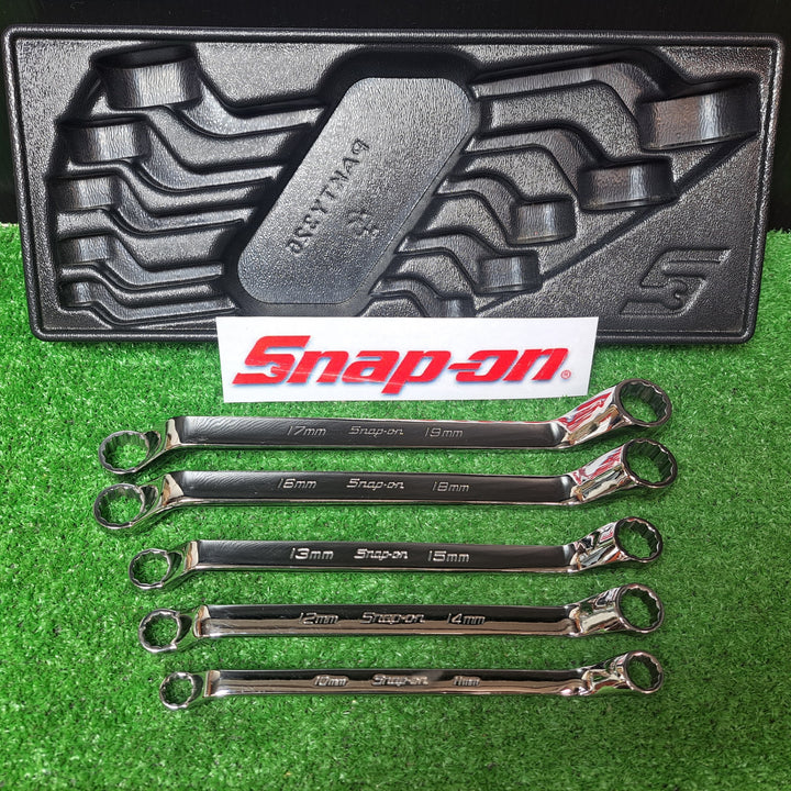 【美品】スナップオン(Snap-on) オフセットメガネレンチセット XOM605 60° 10mm-19mm 5pc【岩槻店】