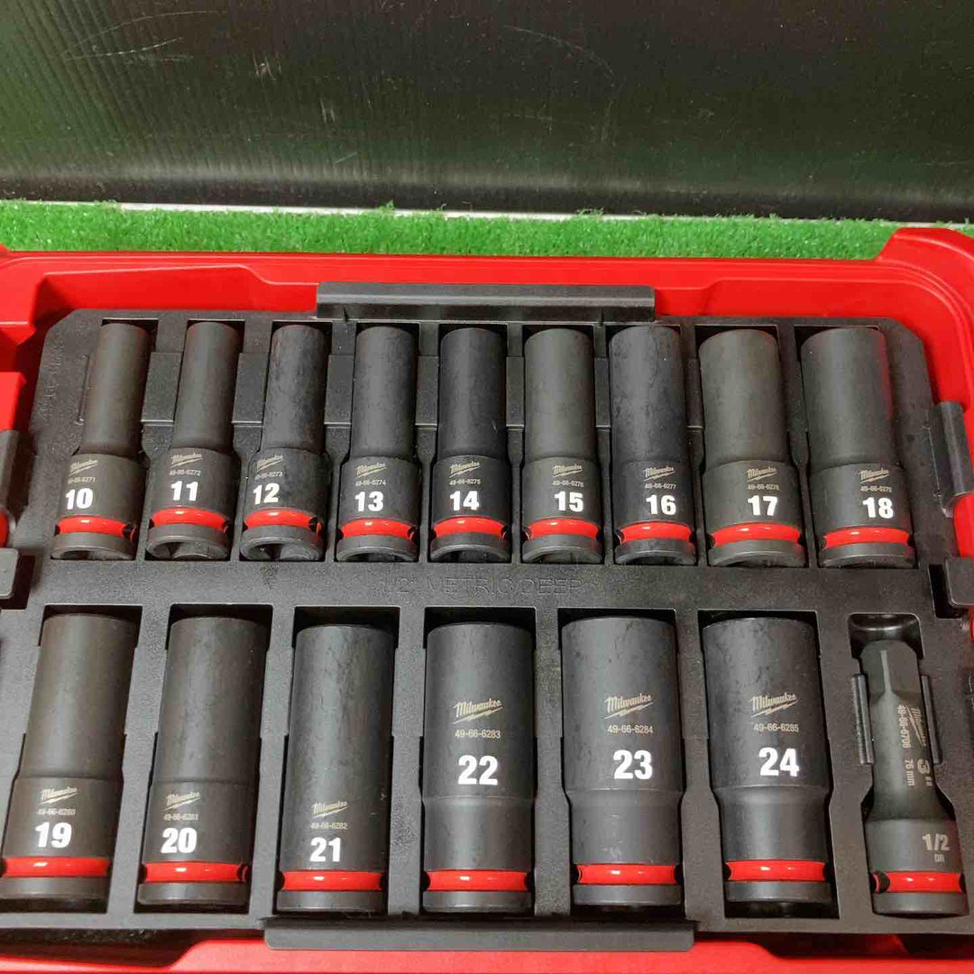 ◇ミルウォーキーツール(Milwaukee)  インパクトソケットセット 1/2インチ角(12.7mm) 16ピース【岩槻店】