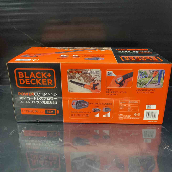 BLACK&DECKER/ブラックアンドデッカー 18V 4.0Ah 充電式 ブロワー GWC1840PC【川越店】