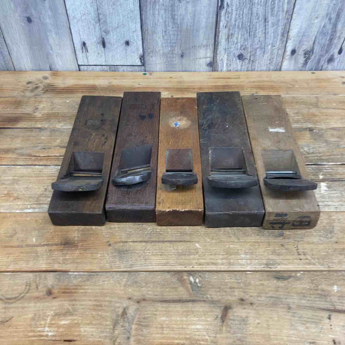 中古品】 重成・福三郎・儀助・重宗・無名品？ 鉋5個セット 鉋 かんな