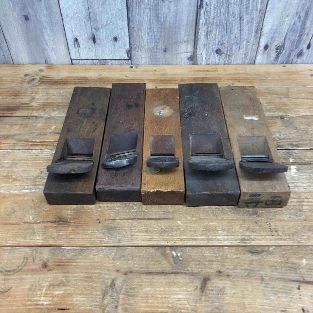 【中古品】 重成・福三郎・儀助・重宗・無名品？ 鉋5個セット 鉋 かんな カンナ 和工具 大工道具 鑿 のみ 鋸 のこ 【東大和店】