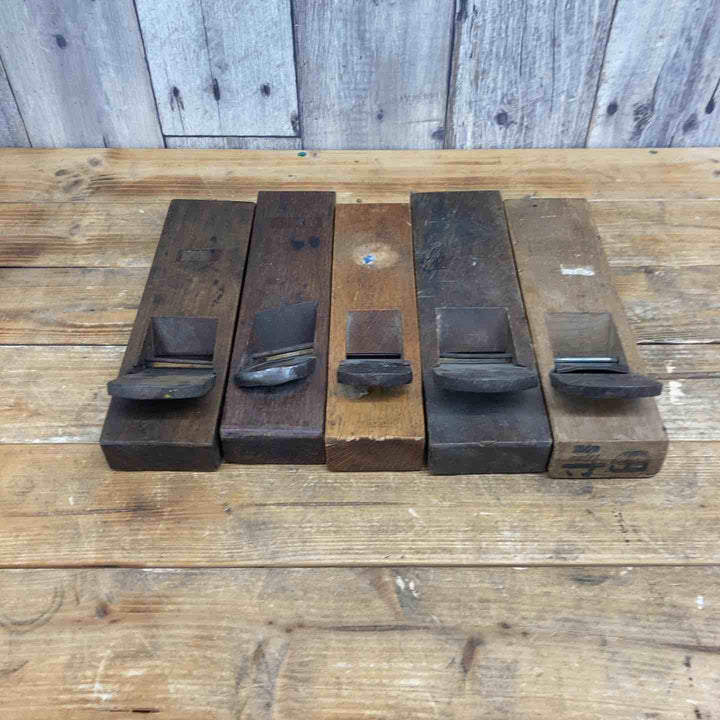 【中古品】 重成・福三郎・儀助・重宗・無名品？ 鉋5個セット 鉋 かんな カンナ 和工具 大工道具 鑿 のみ 鋸 のこ 【東大和店】