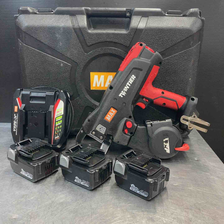 【中古品】 マックス(MAX) 14.4V 鉄筋結束機 ツインタイア RB-440T-B2C/1450A バッテリー3個セット 【東大和店】