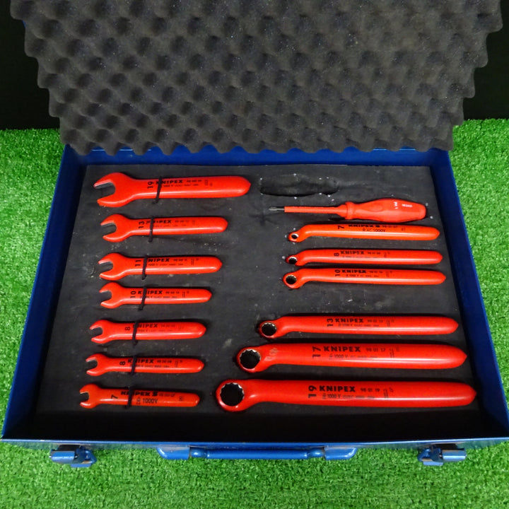 クニペックス/KNIPEX 絶縁工具セット 片口レンチ、スパナ、ドライバー 計14点【岩槻店】