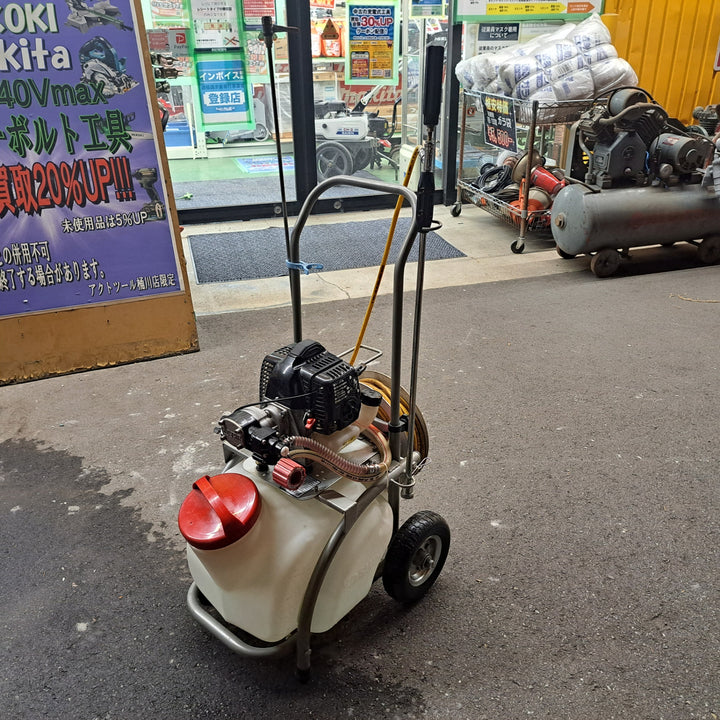 【中古・店頭受取り限定】 工進 2サイクル エンジン式 噴霧器 25Lタンクキャリー 1連ピストン ES-25T 【桶川店】