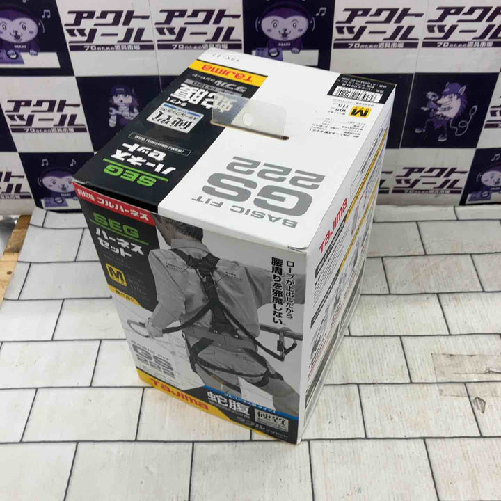 □タジマ(Tajima) ハーネスGS＋蛇腹ダブルランヤードL2セット 黒 Mサイズ A1GSMJR-WL2BK【所沢店】