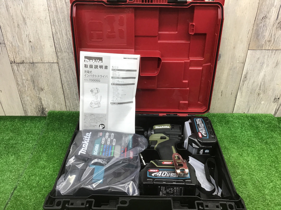 ★マキタ(makita) 40Vmaxコードレスインパクトドライバー TD005GRDXO【富山店】◇SC
