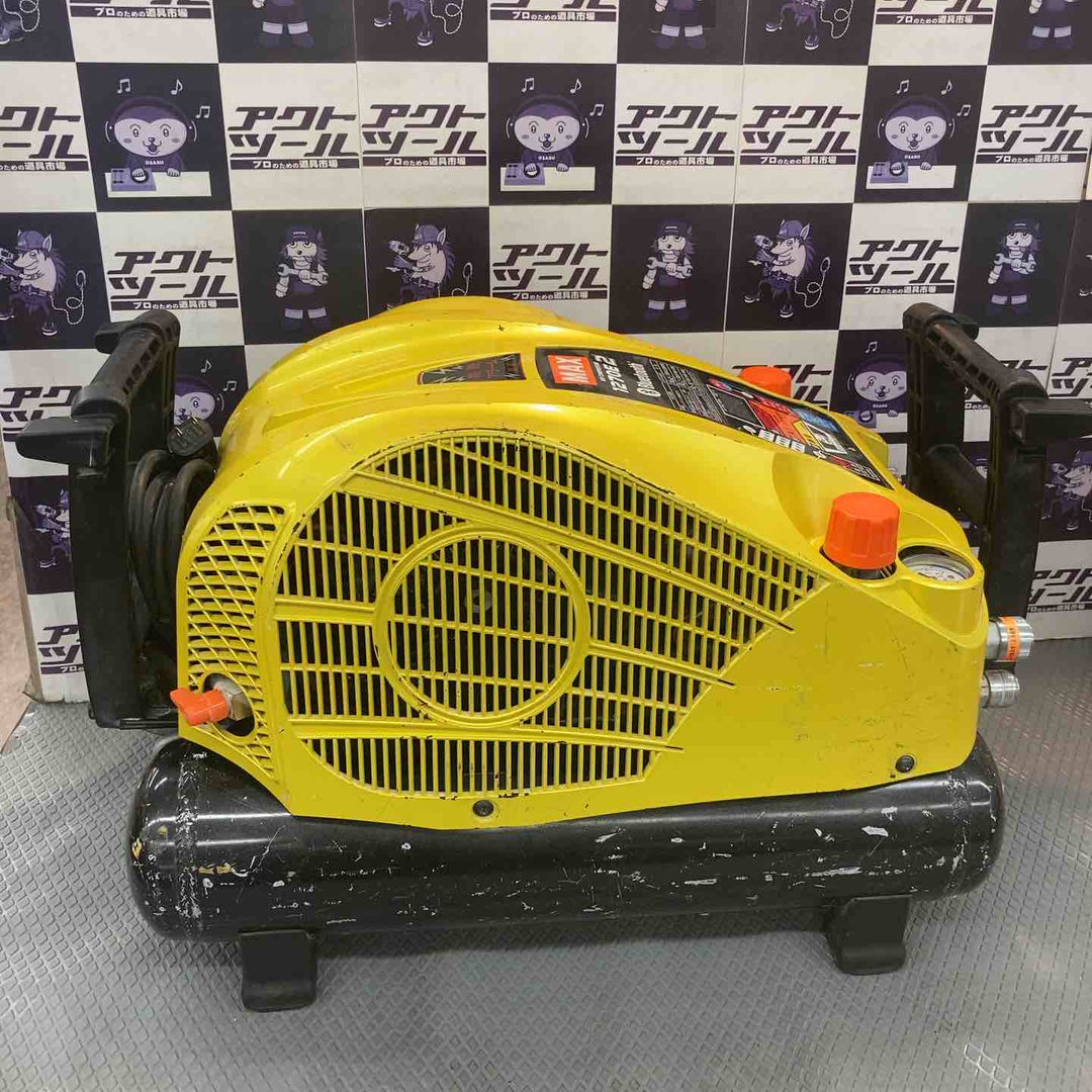 【中古品】MAX 建築用 高圧 4口 エアコンプレッサー AK-HH1270E2 限定色 リーフイエロー【所沢店】