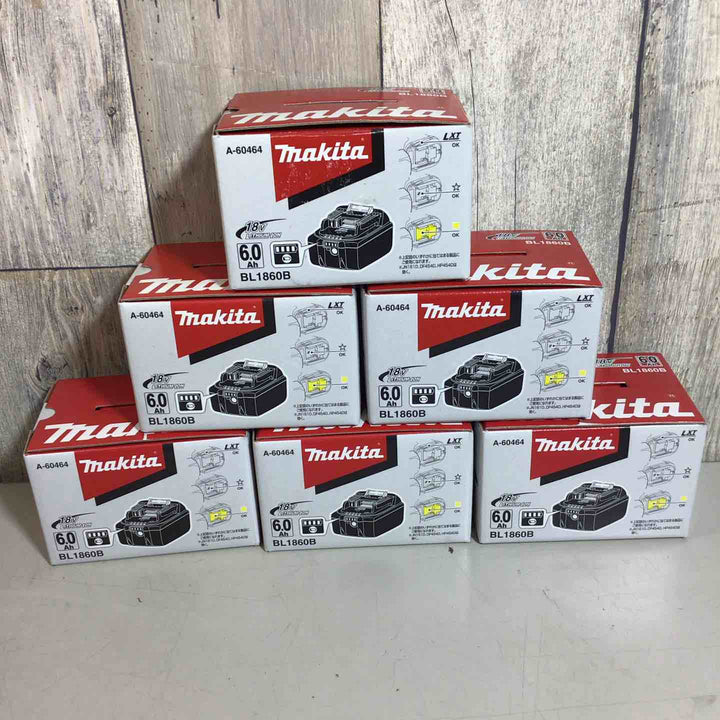 ★マキタ(makita) リチウムイオンバッテリー 18V/6.0Ah BL1860B 6個セット【戸田店】