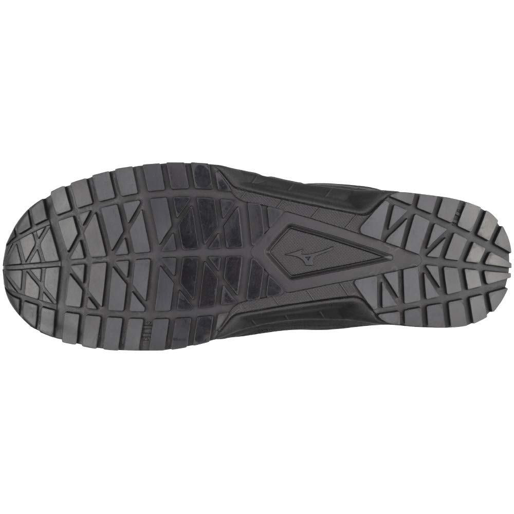 [ミズノ] 安全靴 オールマイティ VS 軽量 紐 メッシュ JSAA・普通作業用(A種) ブラック×シルバー 25.5 cm 3E【越谷店】