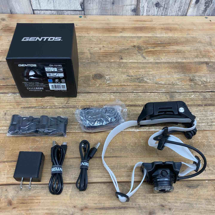 GENTOS LED ヘッドライト USB充電式  GH-101RG ANSI規格準拠 ブラック 【東大和店】