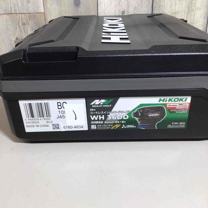 ★ハイコーキ(HIKOKI ※旧:日立工機) コードレスインパクトドライバ ストロングブラック WH36DD(2XHBSZ)【戸田店】