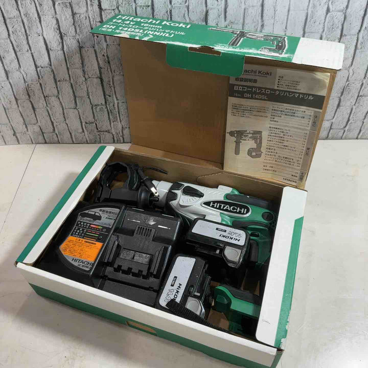 ★ハイコーキ(HIKOKI ※旧:日立工機) コードレスハンマドリル DH14DSL(2SLCK) 14.4V 動作確認済み【川口店】