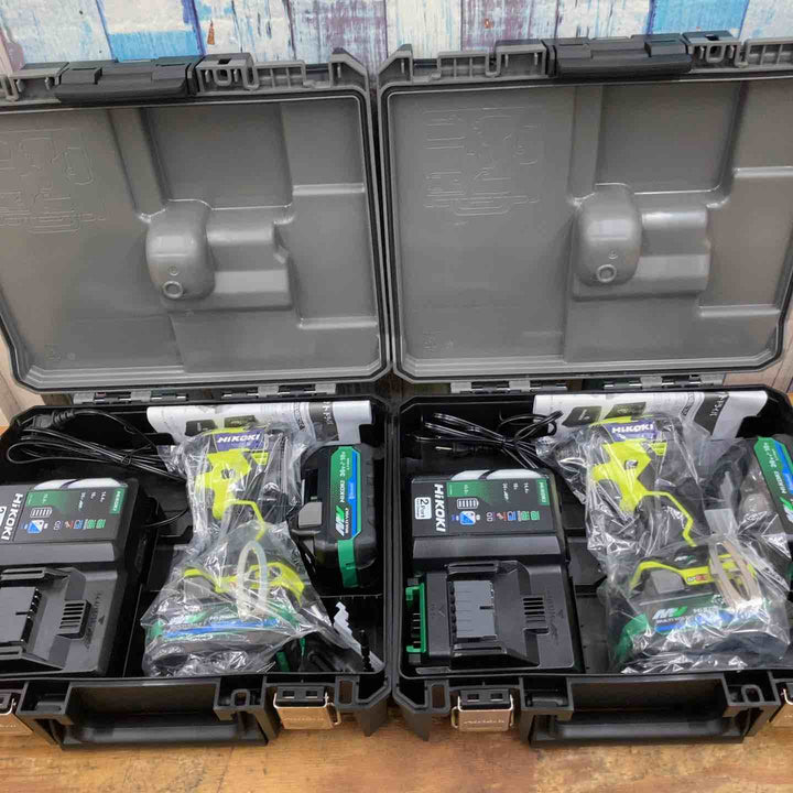 【未使用品】★ハイコーキ(HIKOKI ※旧:日立工機) コードレスインパクトドライバ スパイダーイエロー WH36DD(2XHYSZ) 2台セット まとめ売り 純正【柏店】