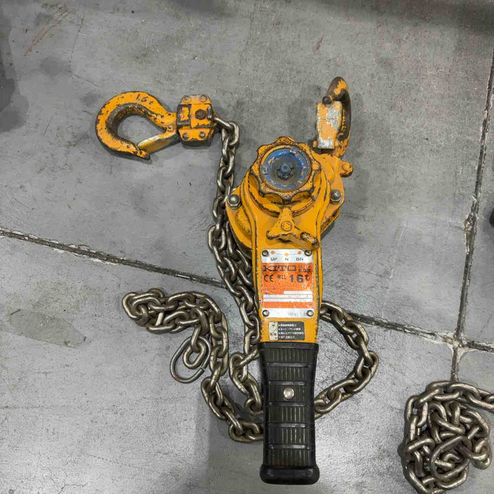 KITO/キトー レバーブロック L5型 LB016 荷重1.6t/1.6トン 揚程1.5m レバーホイスト ガッチャ 荷揚げ機 荷締め 3台セット【川口店】