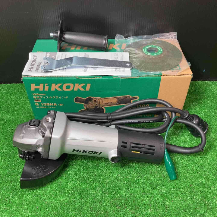◇HiKOKI(ハイコーキ) AC100V 125mm ディスクグラインダー アルミボディ スナップスイッチタイプ 3P可倒式プラグ付き G13SHA(E)【岩槻店】