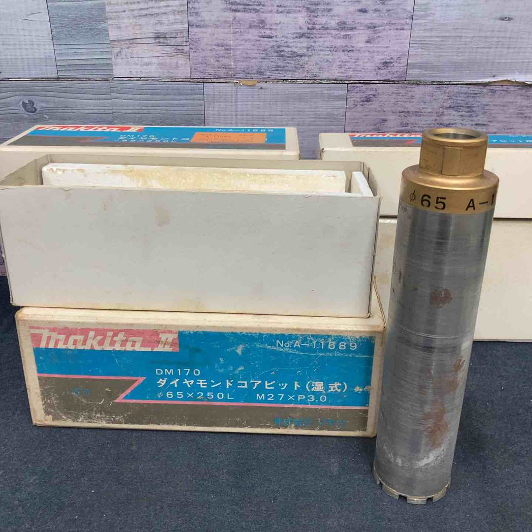 マキタ(makita) ダイヤモンドコアビット×4個、延長バー×1個セット DM170 M27 65Φ 100Φ 未使用＆中古【八潮店】