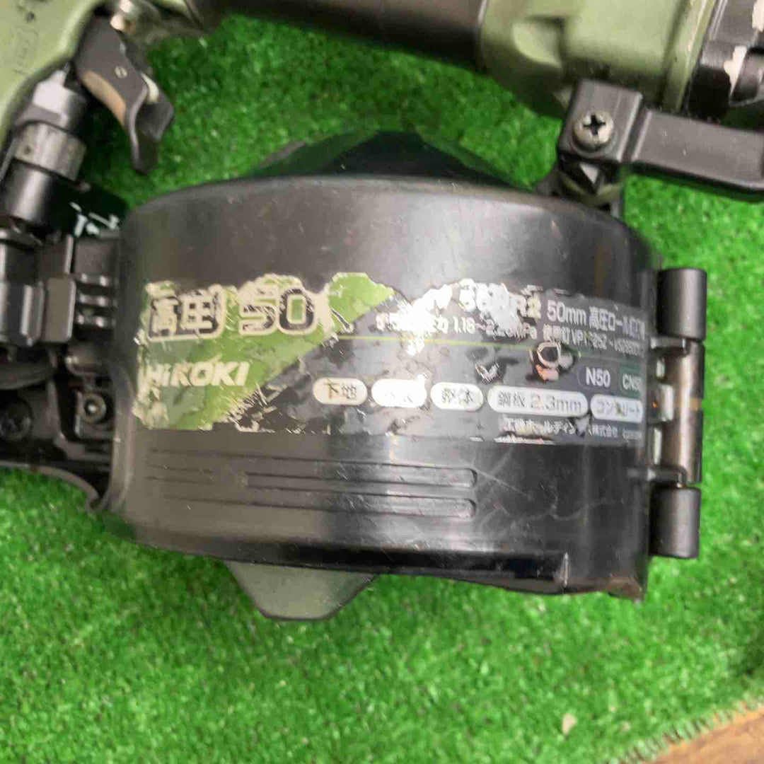◇ハイコーキ(HIKOKI ※旧:日立工機) 高圧エア釘打ち機 特別限定色 アブソリュートグリーン NV50HR2(SAG)【草加店】