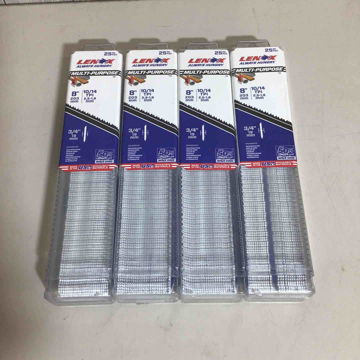 【未使用品(未開封)】 レノックス LENOX  セーバーソーブレード レシプロソーブレード 203mm 4個 100枚【戸田店】