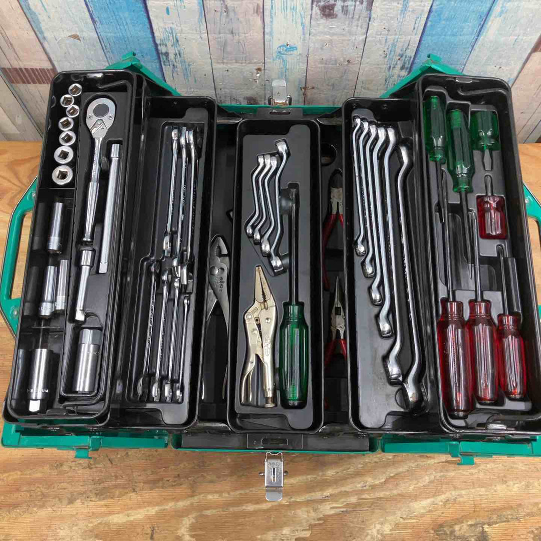 【中古品】KTC 工具箱 工具セット ツールセット 両開き メタルケース【柏店】