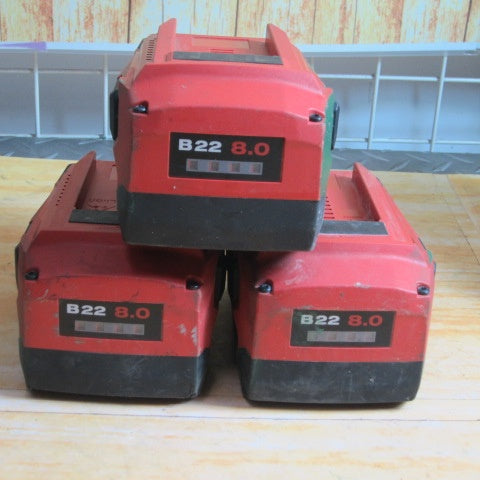▼ヒルティ(Hilti) リチウムイオンバッテリー B22 8.0 22V/8.0Ah　【3台セット】①【川崎店】