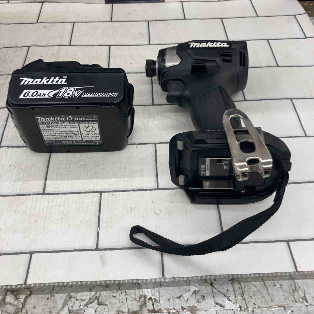 ★マキタ(makita) コードレスインパクトドライバー TD173DZB　バッテリー１個付き　【所沢店】