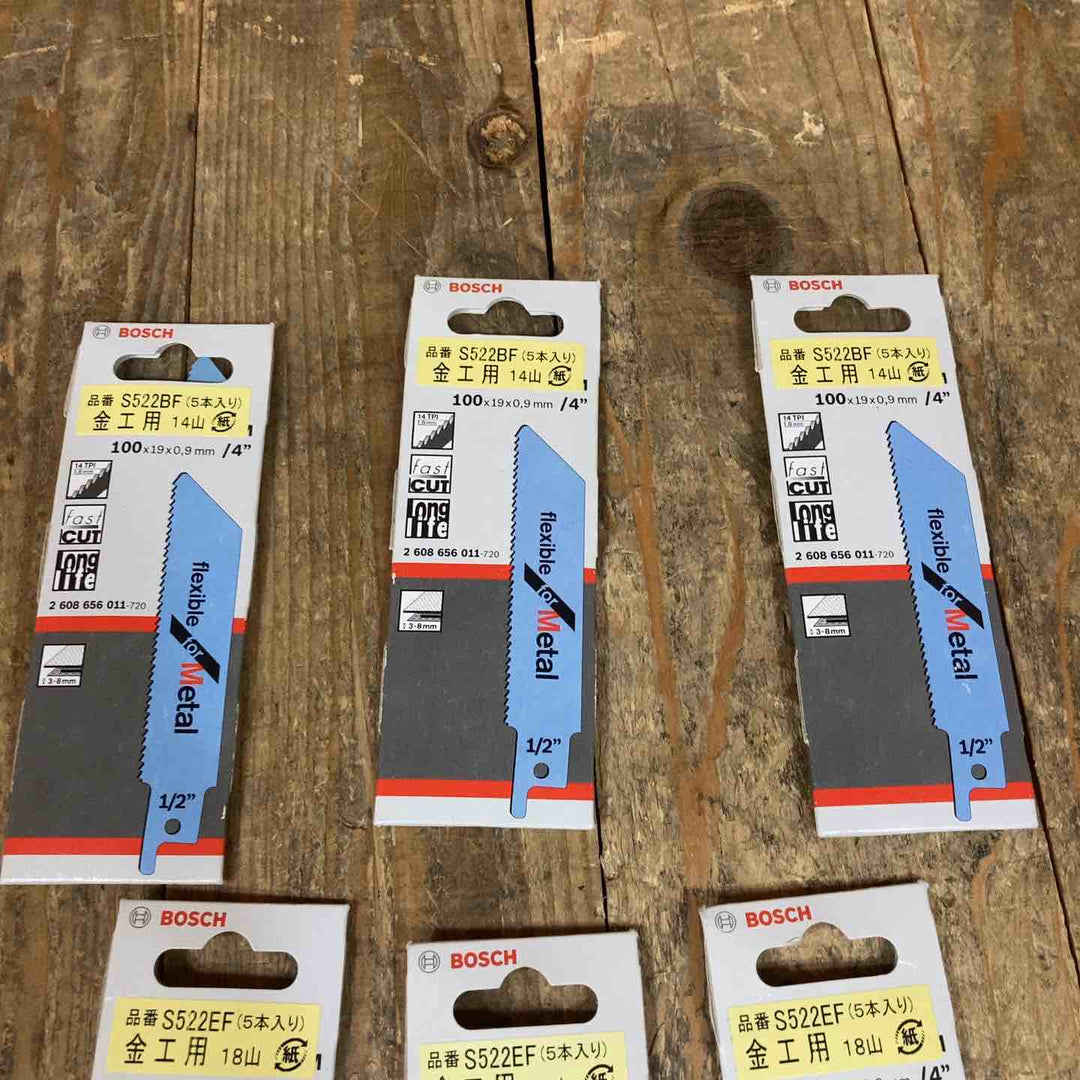 ボッシュ(BOSCH) レシプロソー セーバーソー 替刃 100mm 金工用 14山 S522BF*3 18山 S522EF*5 [計40枚入り] バイメタル【所沢店】