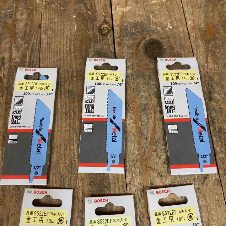 ボッシュ(BOSCH) レシプロソー セーバーソー 替刃 100mm 金工用 14山 S522BF*3 18山 S522EF*5 [計40枚入り] バイメタル【所沢店】