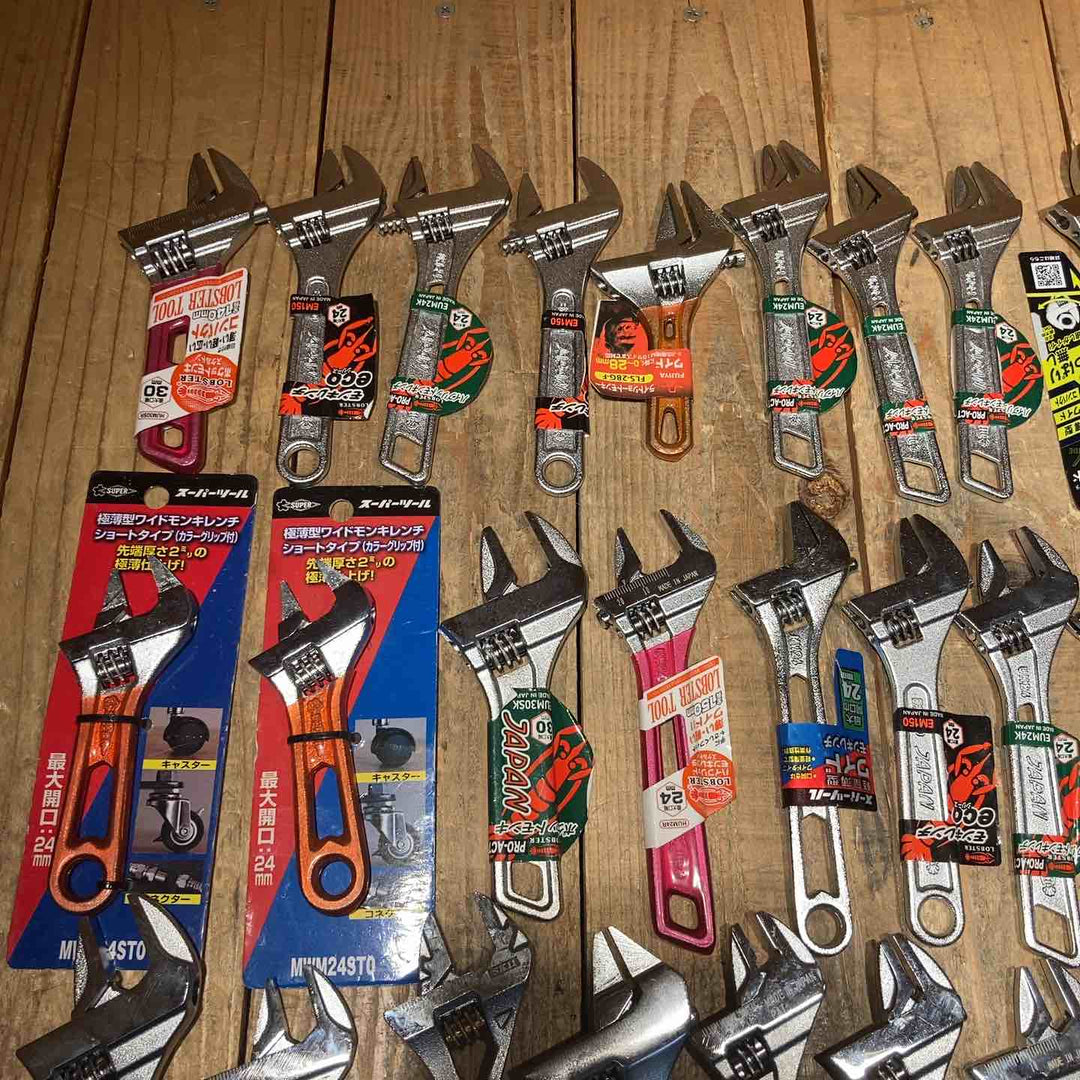 特価！【未使用品】モンキーレンチ50個まとめ売り ロブスター スーパーツール TOP　サイズ 複数 軽量 薄型 ショート 様々【所沢店】