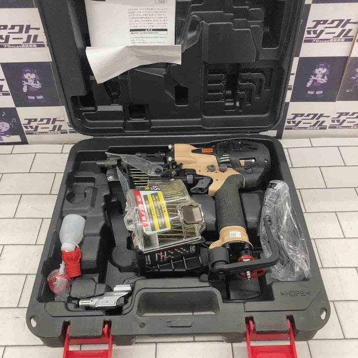 ★マックス(MAX) 高圧エア釘打ち機 HN-65FW1(V)_サンドベージュ【所沢店】