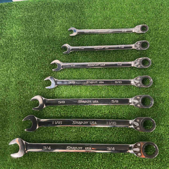 スナップオン(Snap-on) 切り替え式ラチェットコンビネーションレンチ 7本セット SOXRR12A/14A/16A/18A/20A/22A/24A【草加店】