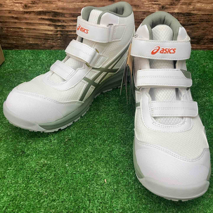 アシックス(asecs) ワークシューズ ウィンジョブ CP216 ホワイト/ライケングリーン 25.5 cm 3E相当【川越店】