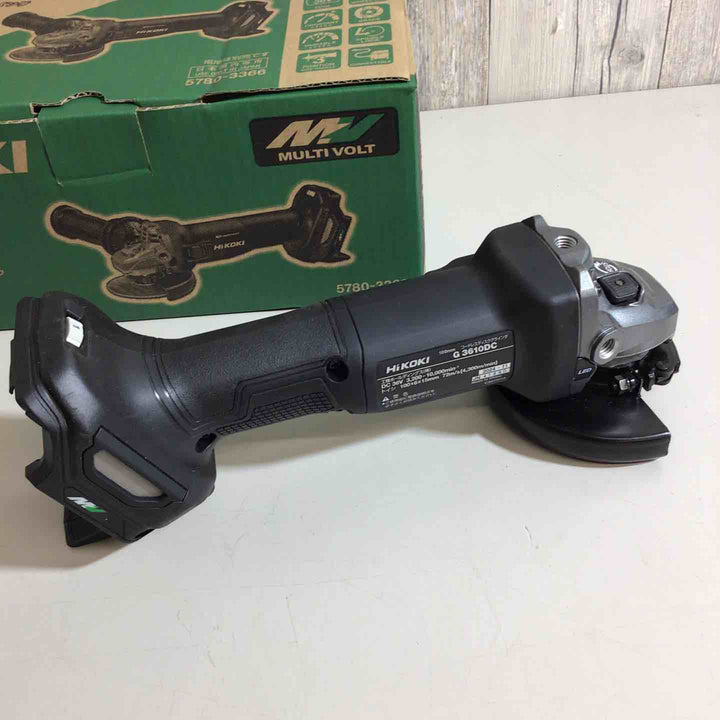 【未使用品】◇HiKOKI(ハイコーキ) 36V 充電式 ディスクグラインダ G3610DC ブラック トイシ径100mm スライドスイッチ 蓄電池・充電器・ケース別売 G3610DC(NNB)【戸田店】