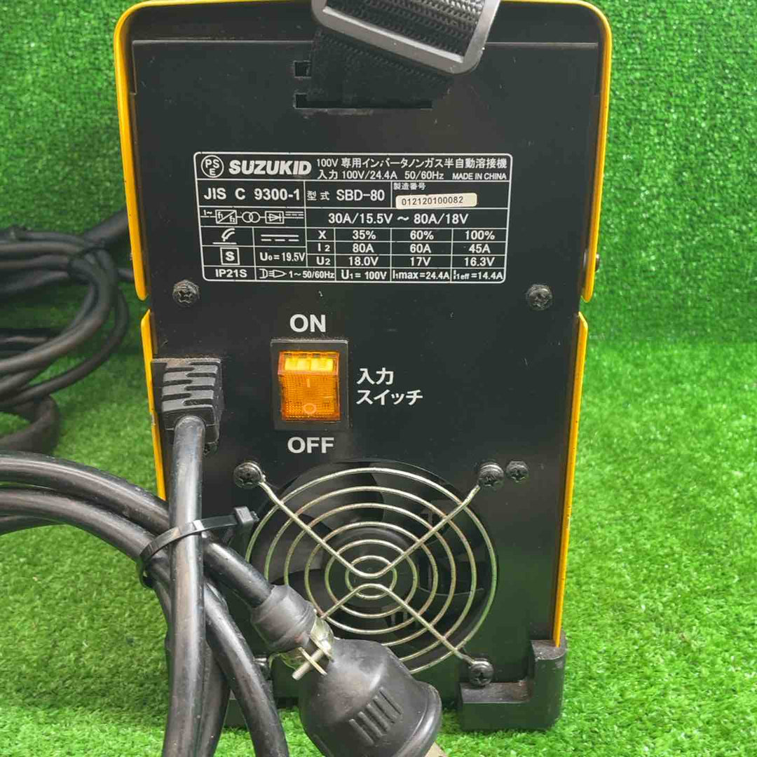 スター電器製造(SUZUKID) インバータノンガス半自動溶接機 SBD-80 Buddy80【藤沢店】