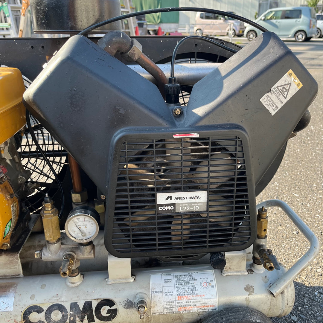 【中古品/店頭受取り限定】◇アネスト岩田(IWATA) エンジンコンプレッサー PLUE22B-10 3馬力【東大和店】