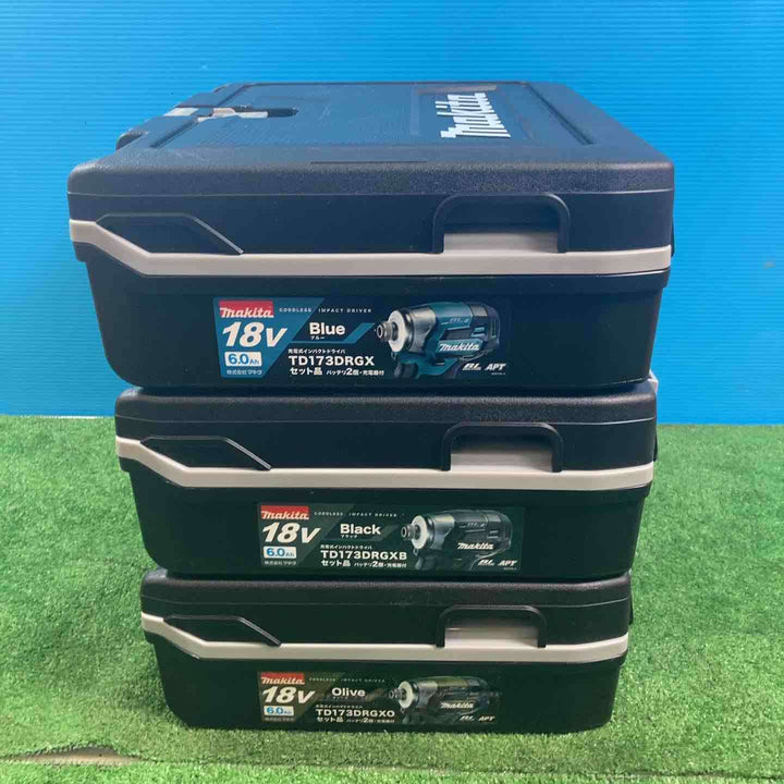 マキタ(makita) 充電式インパクトドライバ TD173DRGX 青・黒・オリーブ各色セット【岩槻店】