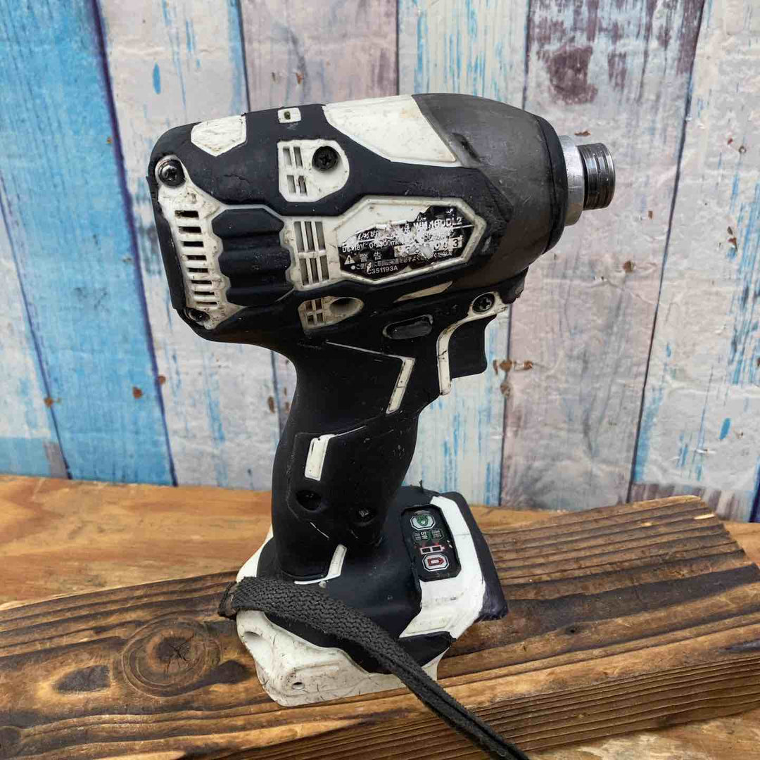 【中古品】★ハイコーキ(HIKOKI ※旧:日立工機) コードレスインパクトドライバー WH18DDL2(NN)(S) 18V 本体のみ 白色 ホワイト【柏店】