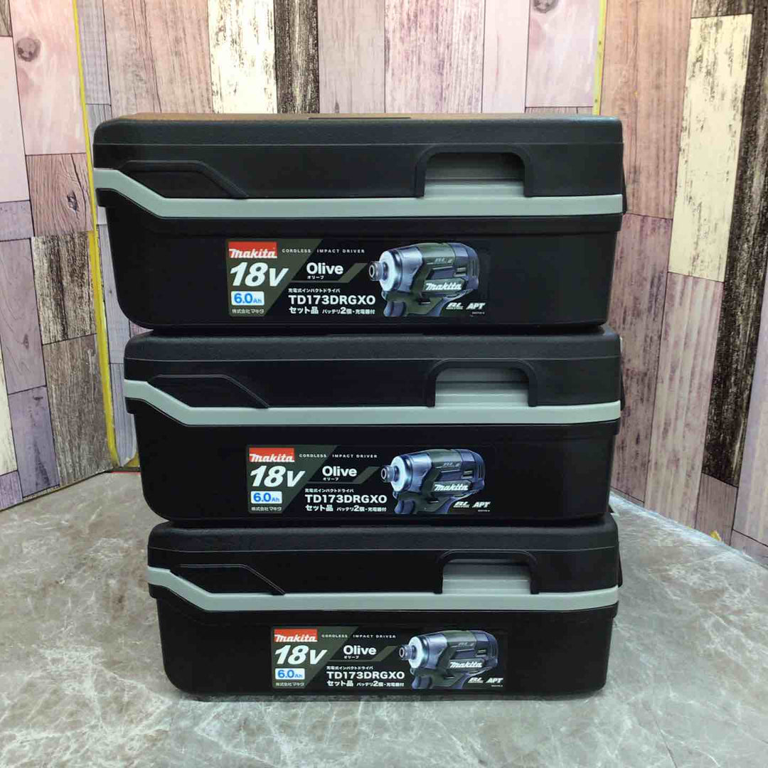 【未使用品】3台セット makita マキタ TD173DRGXO 18V 充電式インパクトドライバ【八潮店】