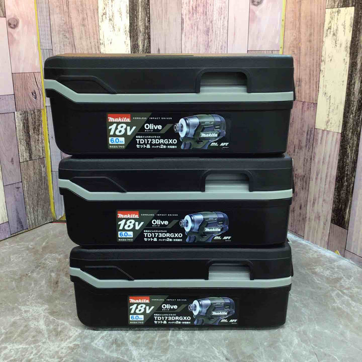 【未使用品】3台セット makita マキタ TD173DRGXO 18V 充電式インパクトドライバ【八潮店】