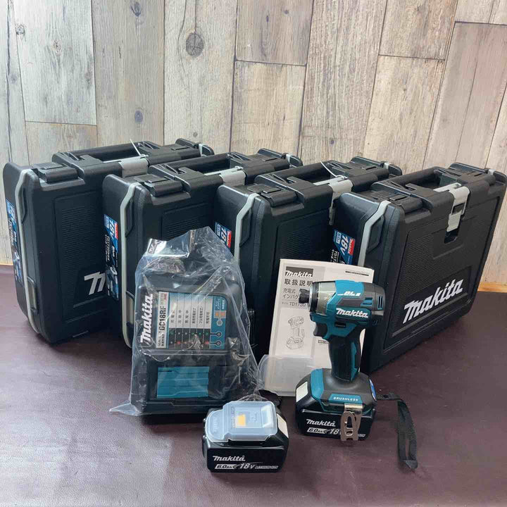 【未使用品(店頭展示品)】 4台まとめ マキタ(makita) 18V コードレスインパクトドライバ TD173DRGX フルセット 最新機種 【東大和店】