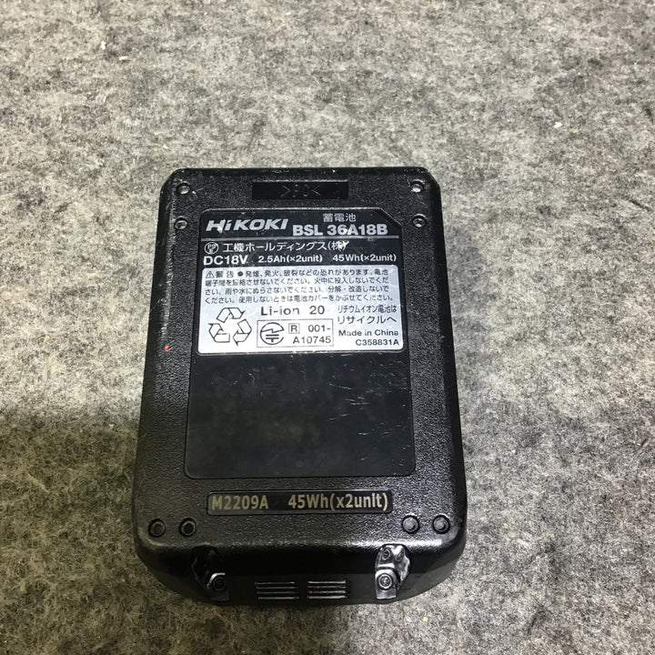 【未使用本体+中古バッテリー】ハイコーキ(HIKOKI) コードレス振動ドライバドリル DV18DD(NN)+BSL36A18B ケース付き【桶川店】