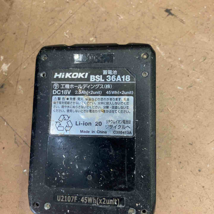 ★ハイコーキ(HIKOKI ※旧:日立工機) コードレス丸のこ C18DBL(NN) バッテリー1個付き(BSL36A18)※ベース角度レバー効かない 【草加店】