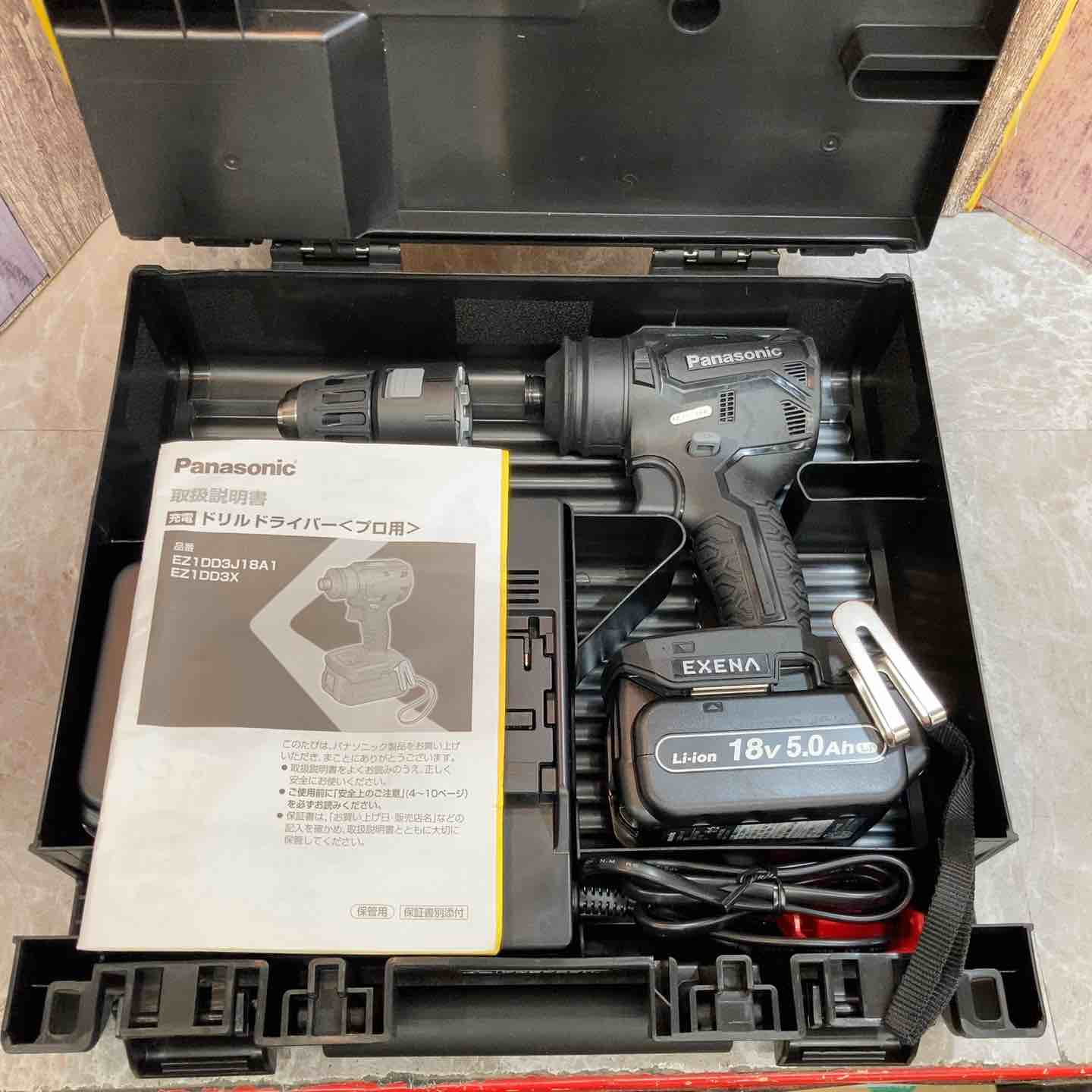 【未使用品】★パナソニック Panasonic 14.4V/18Vコードレスドリルドライバー EZ1DD3J18A1-B バッテリ2個付【八潮店】 未使用品】☆パナソニック Panasonic 14.4V/18Vコードレスドリル