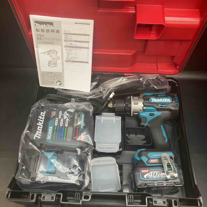 【未使用品】★マキタ(makita) コードレス振動ドリルドライバー HP003GRDX バッテリー2個 充電器付き フルセット品【川越店】
