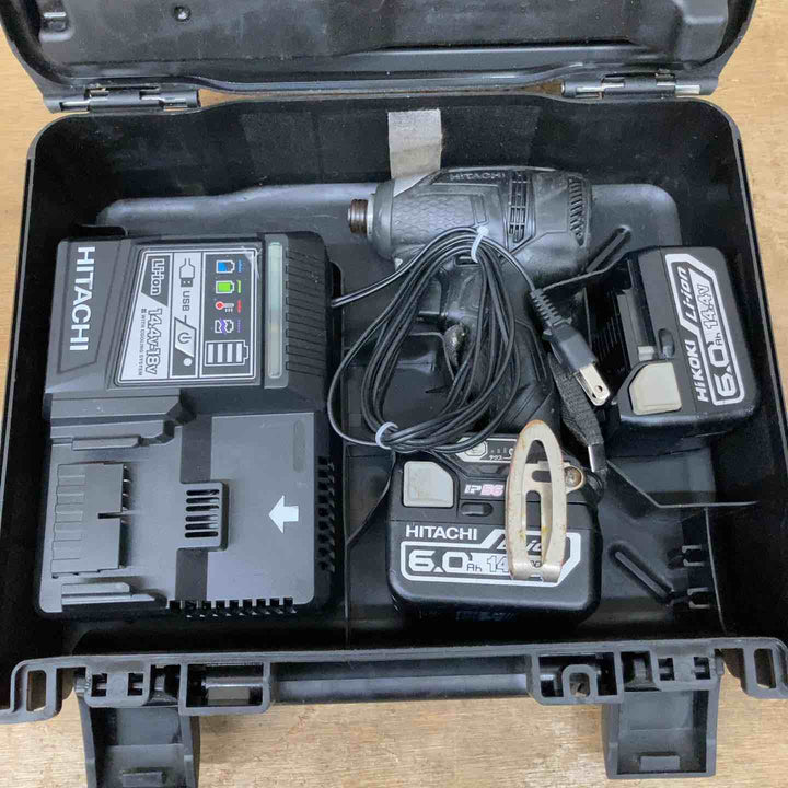 【中古品】★ハイコーキ(HIKOKI ※旧:日立工機) コードレスインパクトドライバー WH14DDL2(2LYPK)(B) 14V フルセット【柏店】