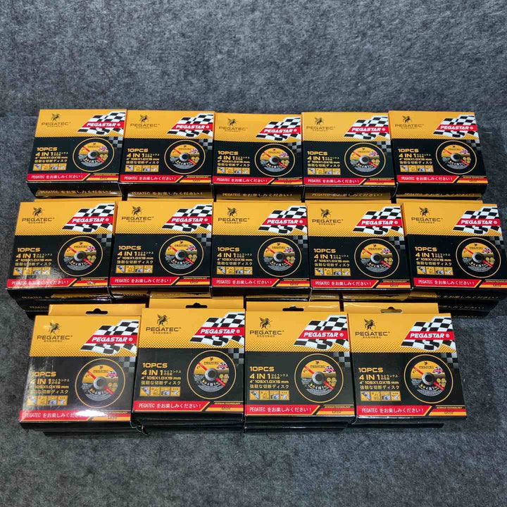 ペガテック/PEGATEC 105mm 高性能切断砥石 4 IN 1  10枚入×42箱 計420枚まとめ 【桶川店】