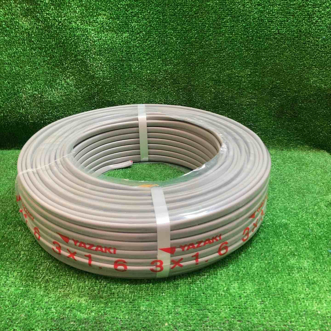 矢崎 VVFケーブル 1.6mm×3芯 100m巻 (灰色) VVF1.6mm×3C×100m YAZAKI【川越店】