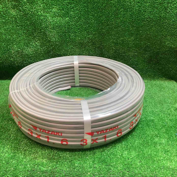 矢崎 VVFケーブル 1.6mm×3芯 100m巻 (灰色) VVF1.6mm×3C×100m YAZAKI【川越店】