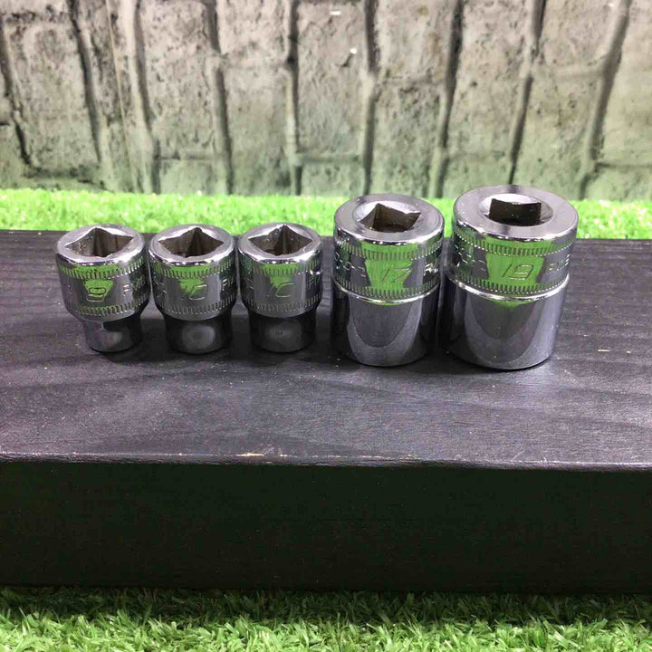 スナップオン(Snap-on) 3/8シャローソケット 5点セット FMシリーズ 10mmが2点あります 【川口店】