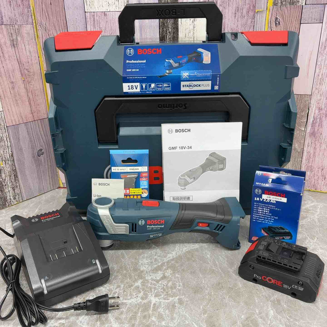 ボッシュ マルチツールGMF18V-34H-G5-SET ※バッテリー2個、充電器、ケース、超硬刃1枚付き 【草加店】